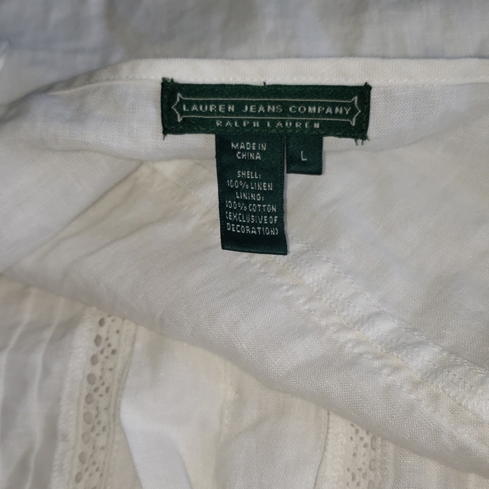 Ralph Lauren NEW Linen Lace Cami Top Button Front - Picture 7 of 13